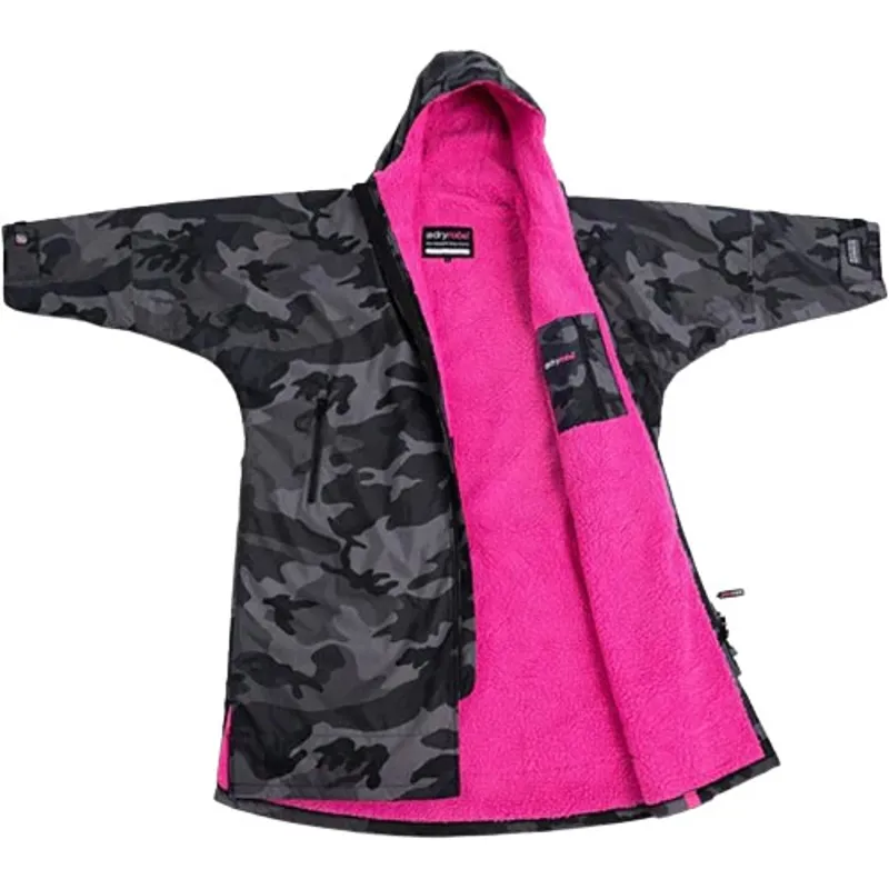 Dryrobe Advance L/S Changing Robe V3 Large Black/Camo Pink