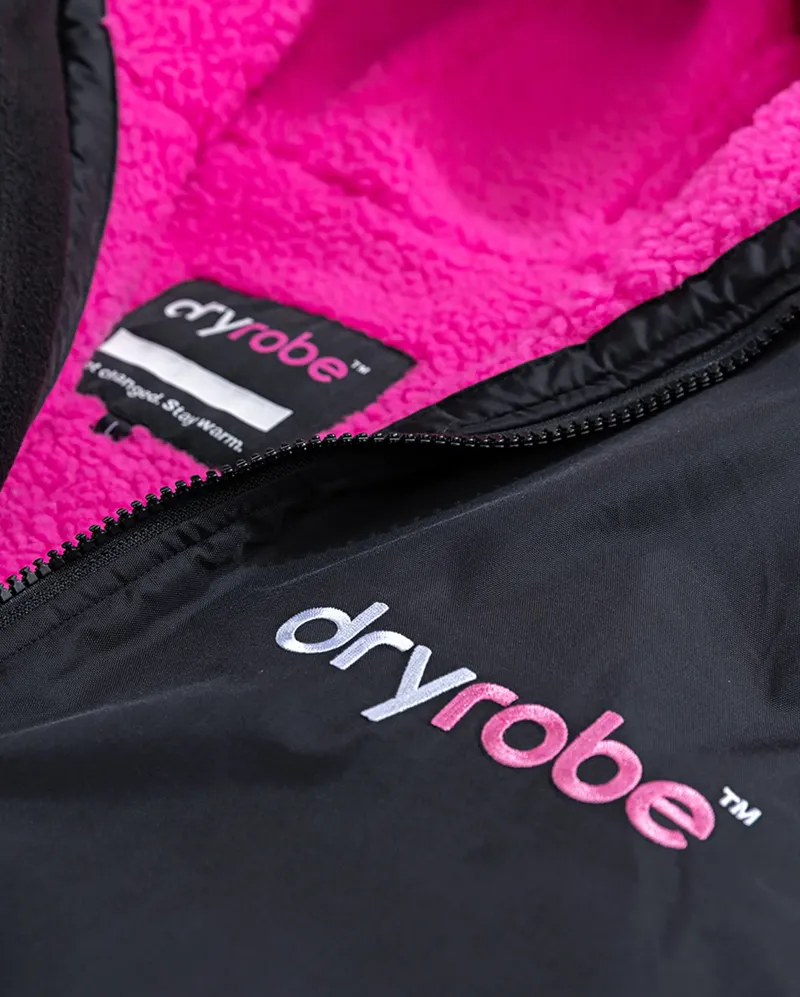 Dryrobe Advance L/S Changing Robe V3 Large Black/Pink-8