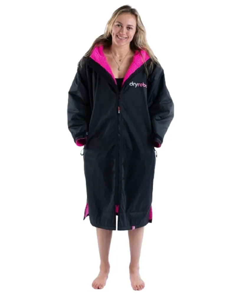 Dryrobe Advance L/S Changing Robe V3 Large Black/Pink