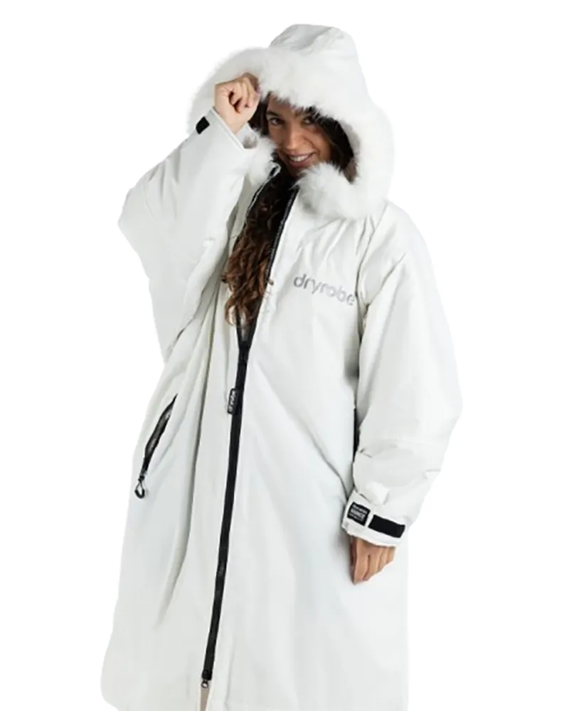 Dryrobe Advance Long Sleeve Change Robe Medium Alpine White/Grey-3