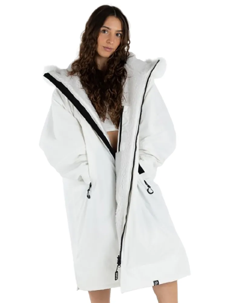 Dryrobe Advance Long Sleeve Change Robe Medium Alpine White/Grey-2