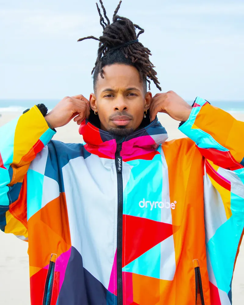 Dryrobe Advance Long Sleeve Change Robe V3 L Abstract Print-6