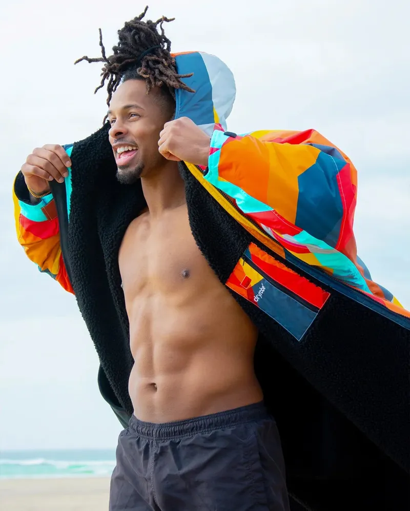 Dryrobe Advance Long Sleeve Change Robe V3 L Abstract Print-1