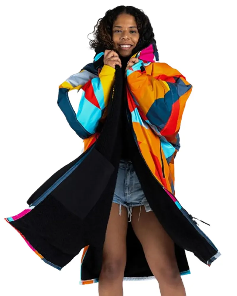 Dryrobe Advance Long Sleeve Change Robe V3 L Abstract Print-4