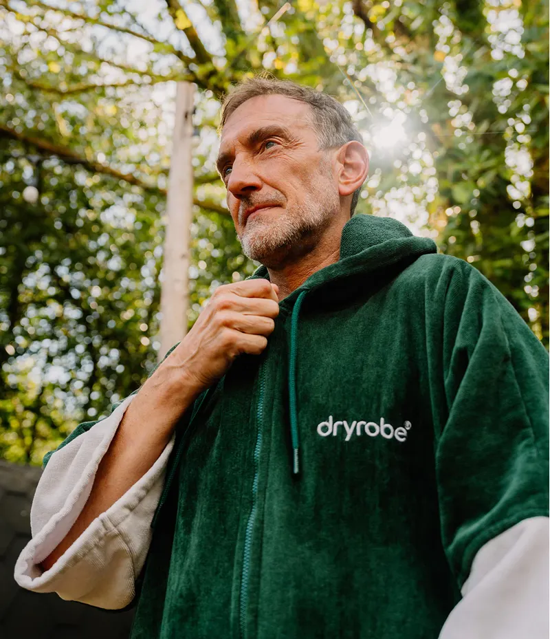 Dryrobe Full-Zip Organic Towel Changing Robe Sycamore Green-6