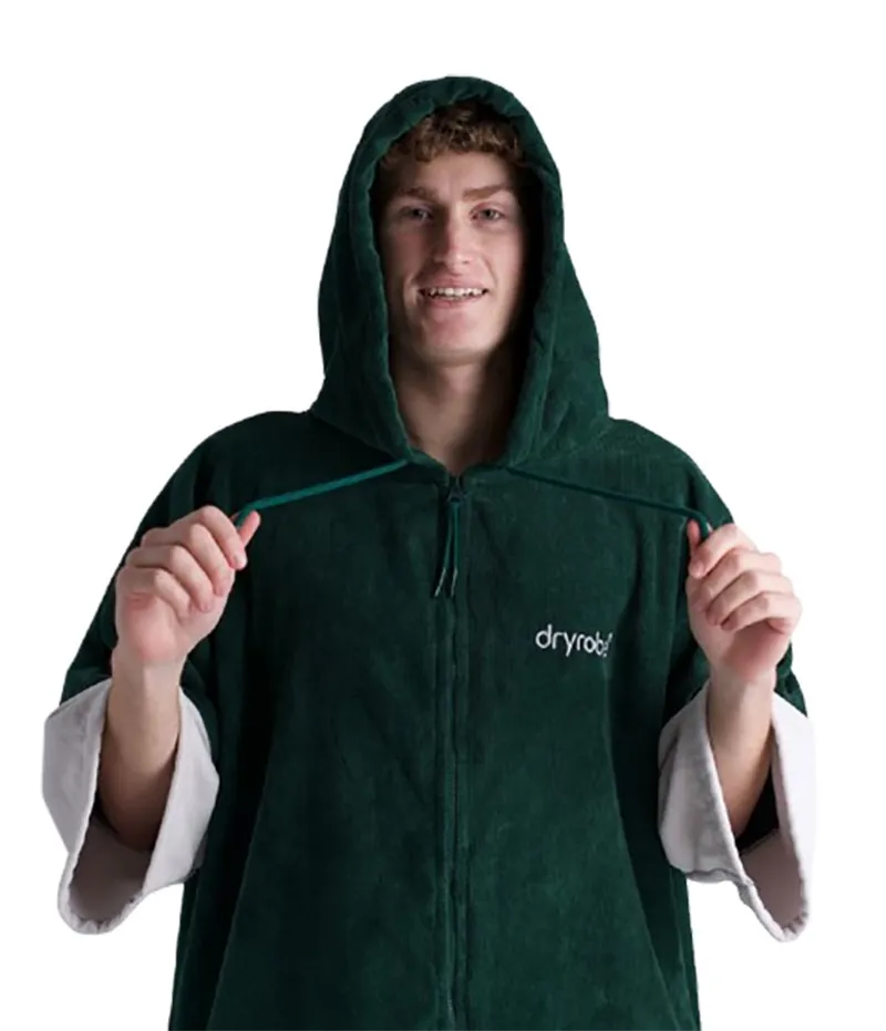Dryrobe Full-Zip Organic Towel Changing Robe Sycamore Green-3