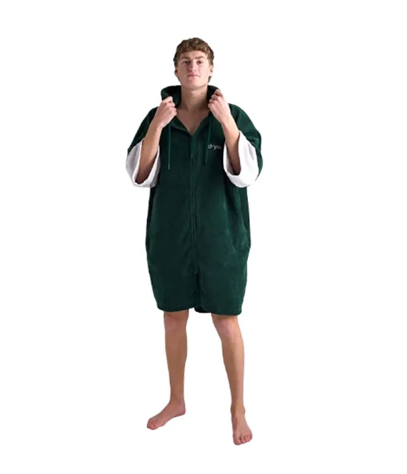 Dryrobe Full-Zip Organic Towel Changing Robe Sycamore Green-2