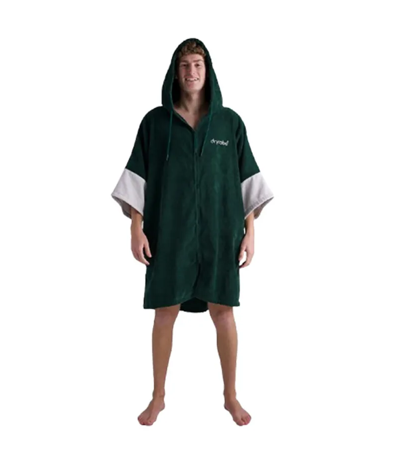 Dryrobe Full-Zip Organic Towel Changing Robe Sycamore Green