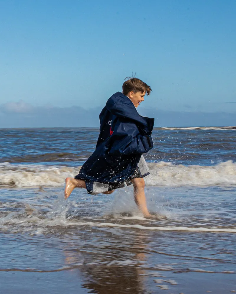 Dryrobe Kids Advance Changing Robe L/S 5-9 Navy/Grey-5