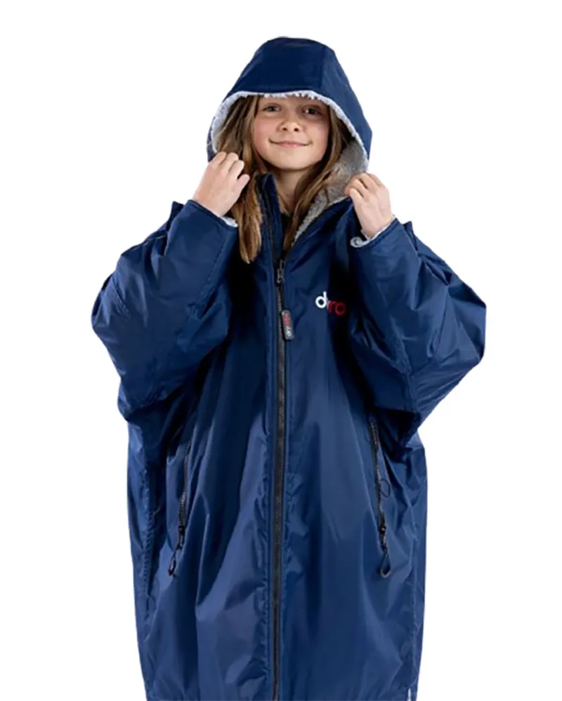 Dryrobe Kids Advance Changing Robe L/S 5-9 Navy/Grey-3