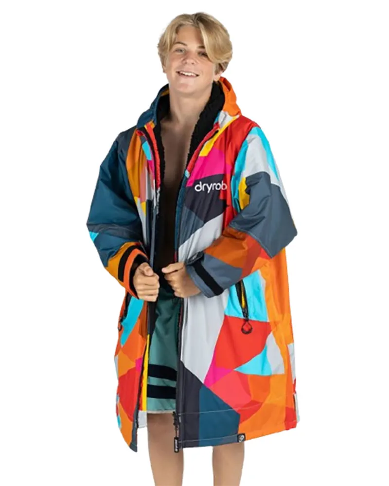Dryrobe Kids Advance Long Sleeve V3 10-13 Abstract Print-2