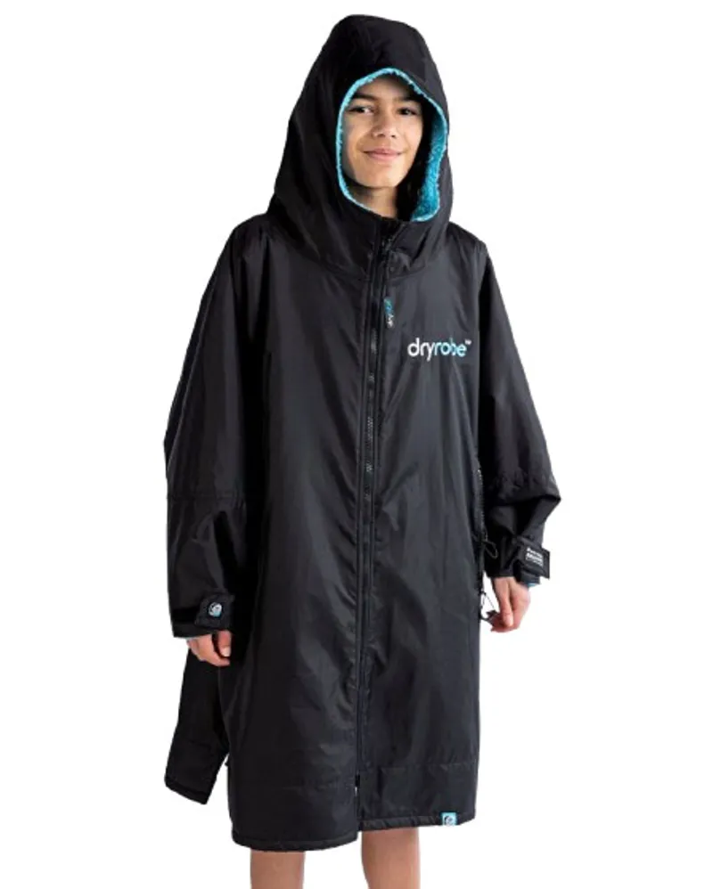Dryrobe Kids L/S Advance Changing Robe V3 5-9 Black/Blue-2