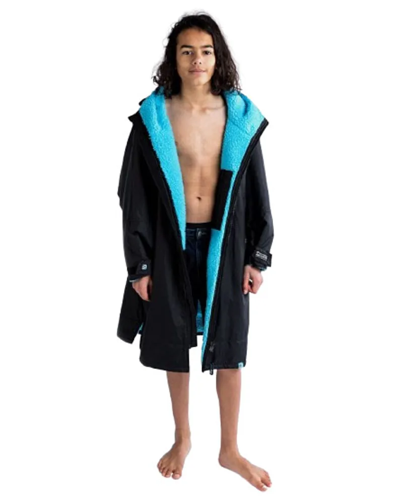 Dryrobe Kids L/S Advance Changing Robe V3 5-9 Black/Blue-1
