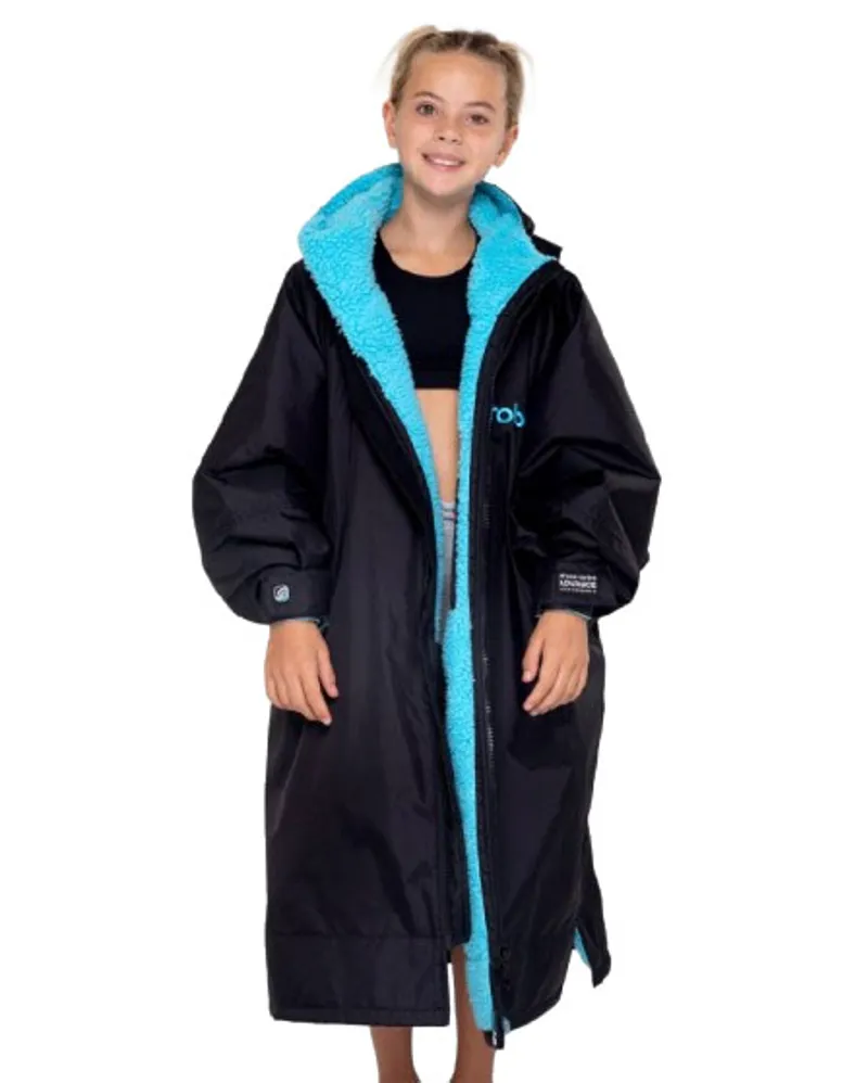 Dryrobe Kids L/S Advance Changing Robe V3 5-9 Black/Blue