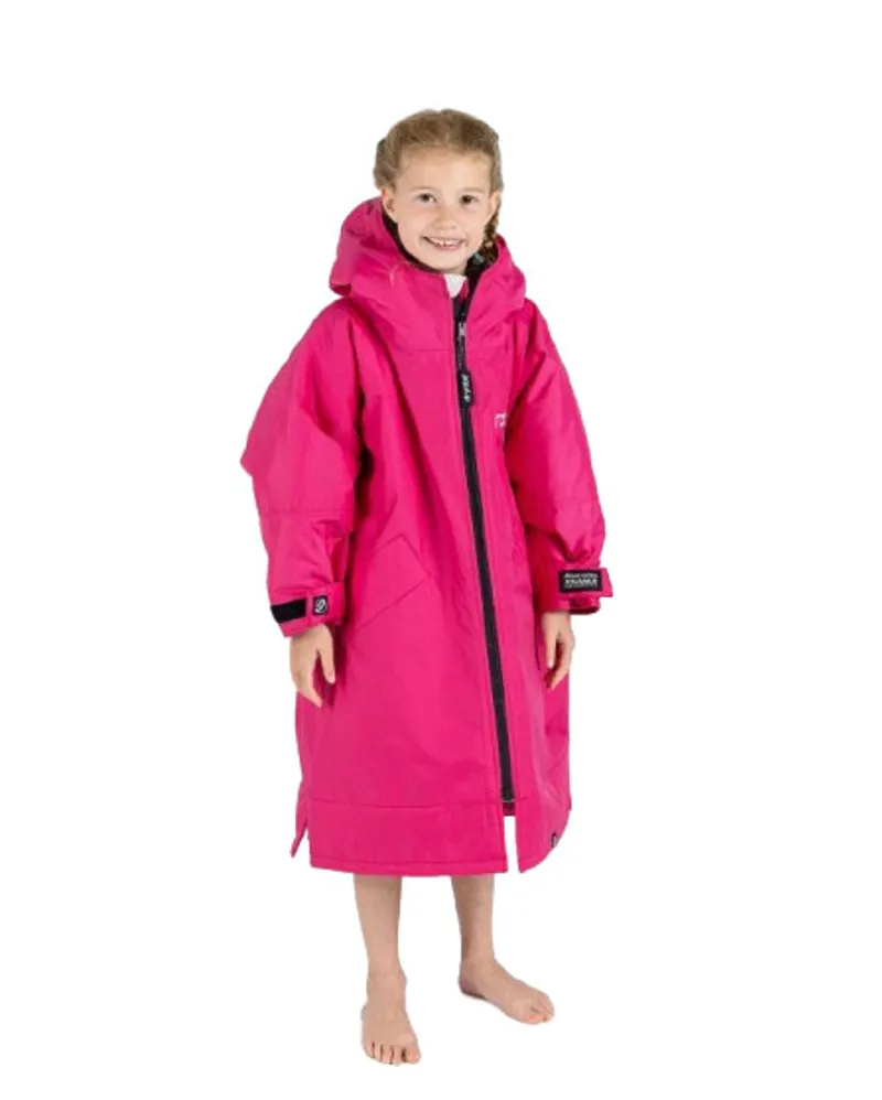 Dryrobe Kids L/S Advance Changing Robe V3 5-9 Pink/Light Grey