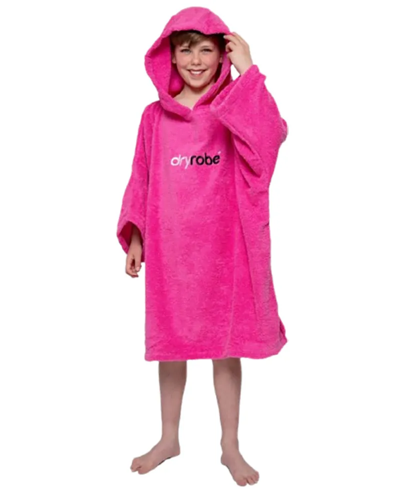 Dryrobe Kids Organic Poncho Towel 2026 Hot Pink-2