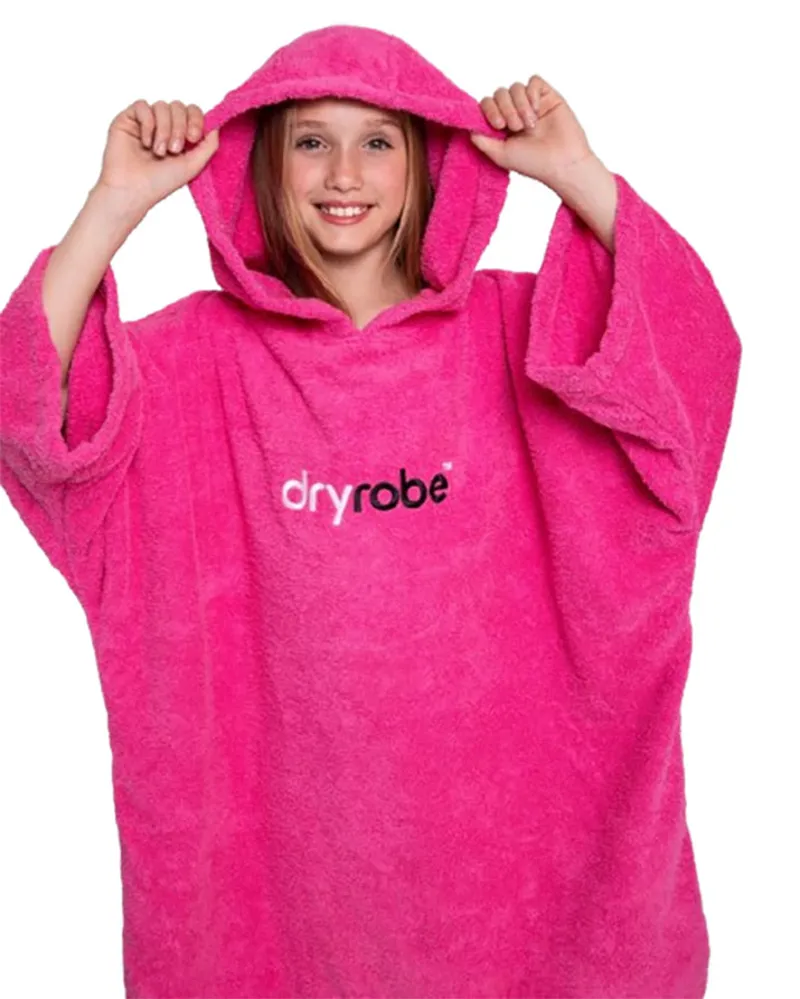 Dryrobe Kids Organic Poncho Towel 2026 Hot Pink-1