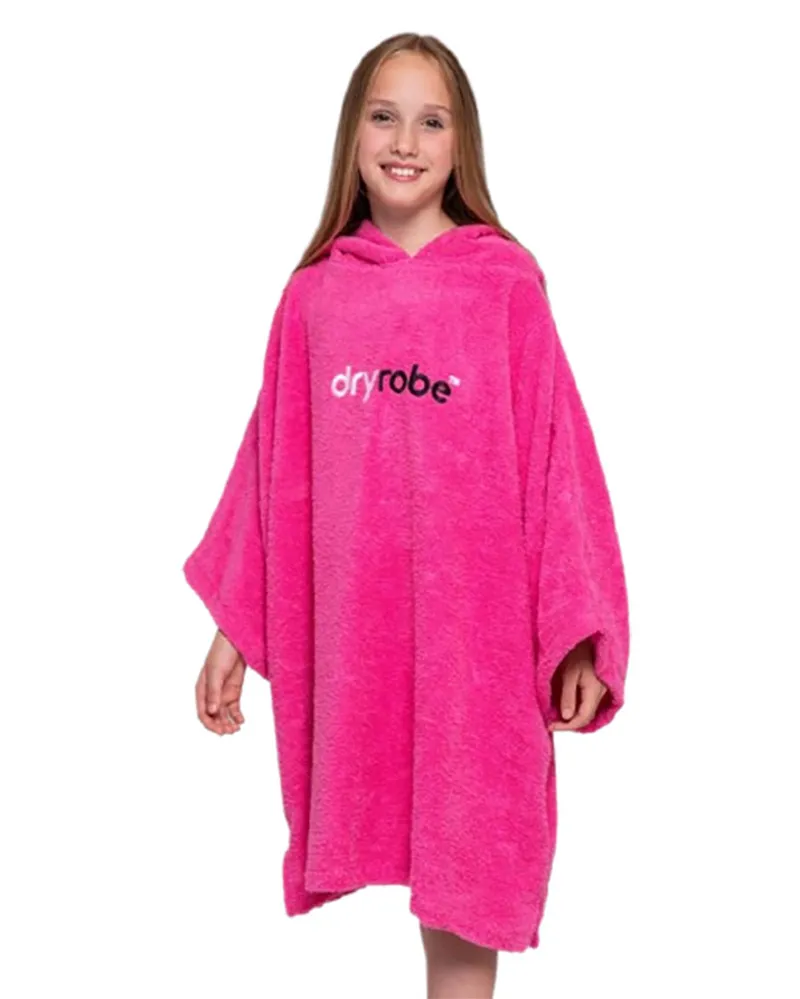 Dryrobe Kids Organic Poncho Towel 2026 Hot Pink