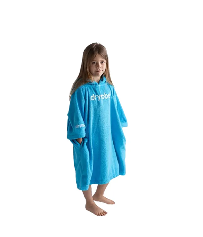 Dryrobe Kids Organic Towel Robe Poncho Blue-1