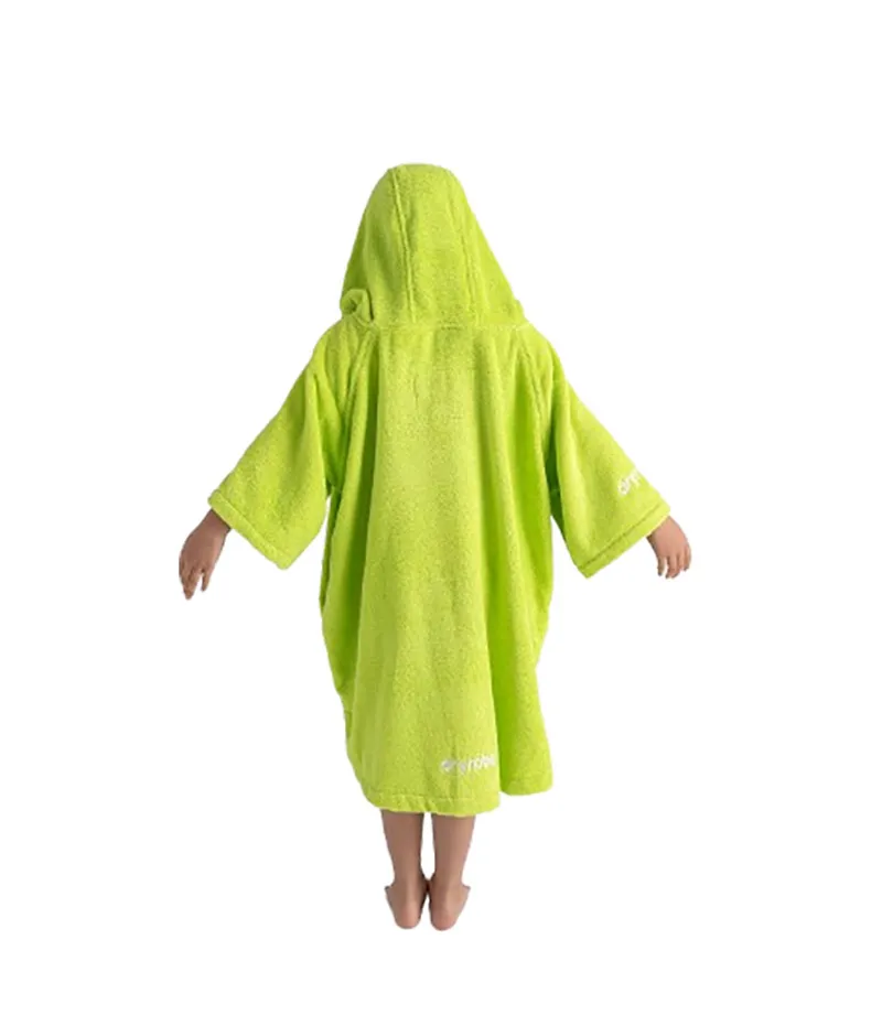 Dryrobe Kids Organic Towel Robe Poncho Lime Green-2