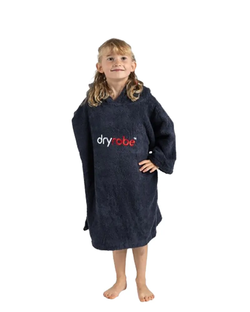 Dryrobe Kids Organic Towel Robe Poncho Navy-2