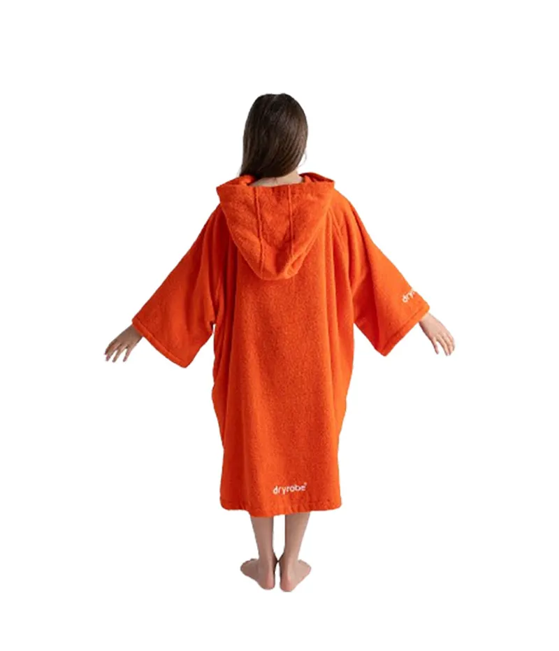 Dryrobe Kids Organic Towel Robe Poncho Orange-3