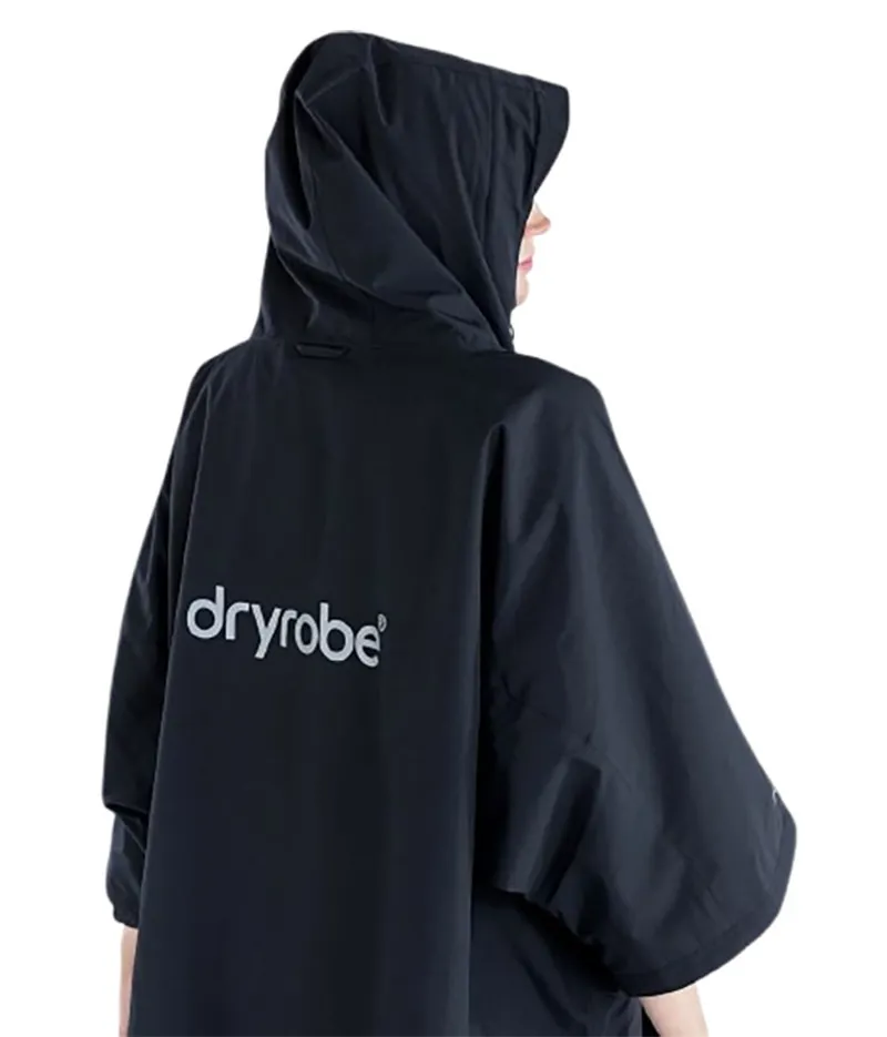 Dryrobe Lite Short Sleeve Changing Robe Black Grey M-7