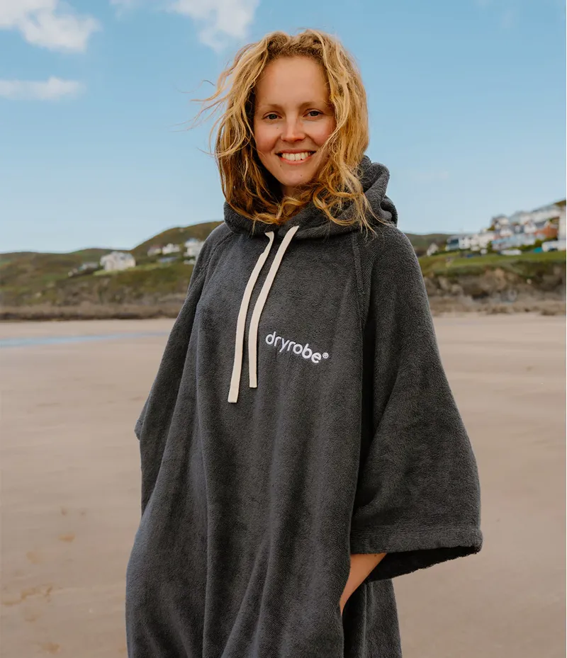 Dryrobe Organic Poncho Towel Robe 2026 Dark Slate-4