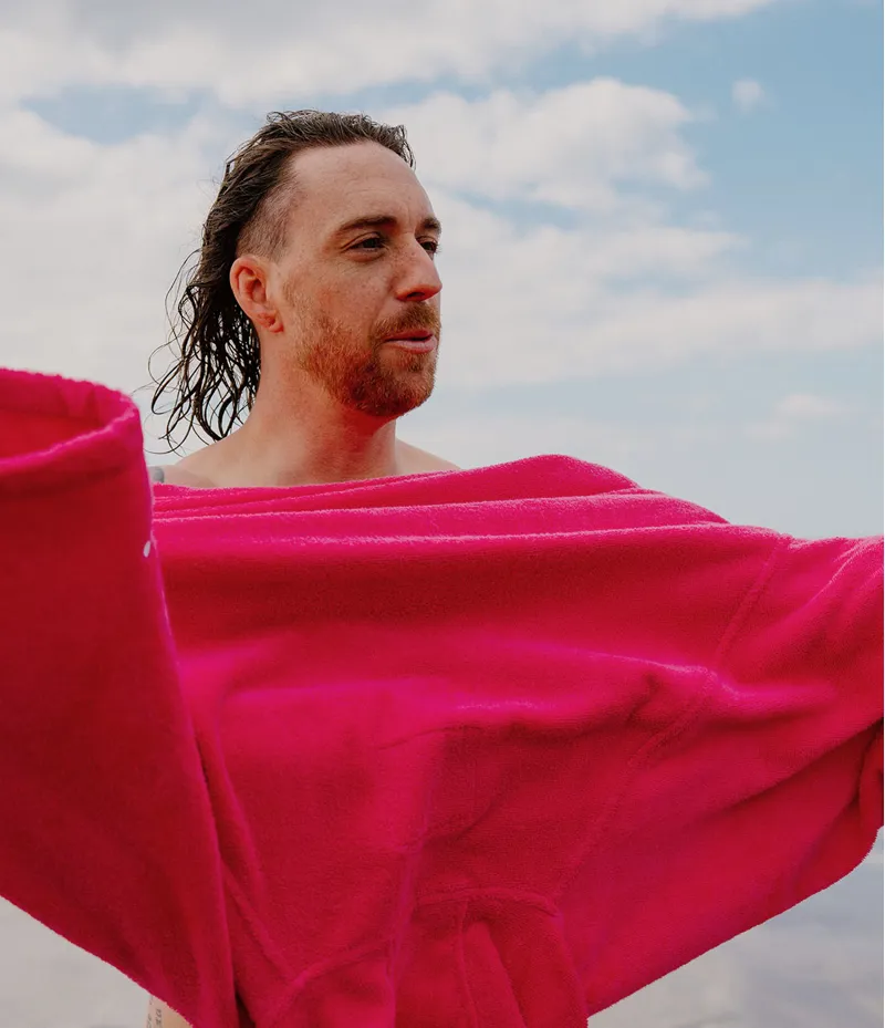 Dryrobe Organic Poncho Towel Robe 2026 Hot Pink-7