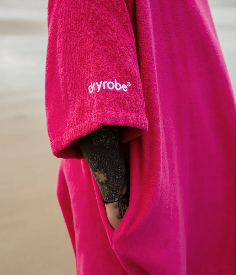 Dryrobe Organic Poncho Towel Robe 2026 Hot Pink-6