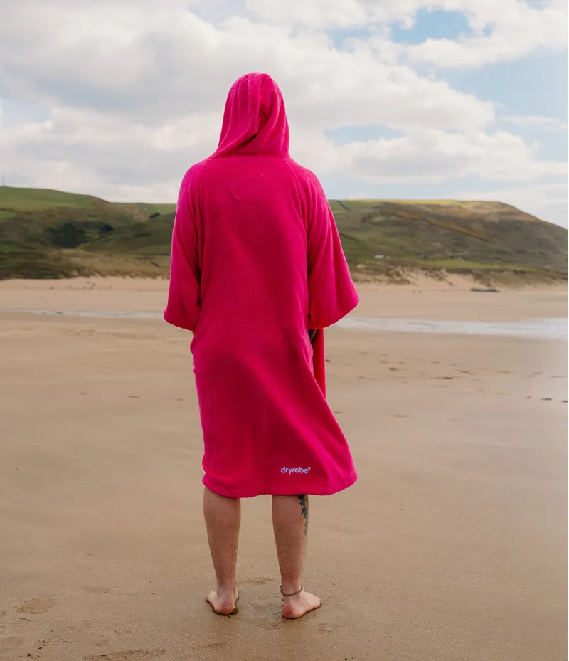 Dryrobe Organic Poncho Towel Robe 2026 Hot Pink-5