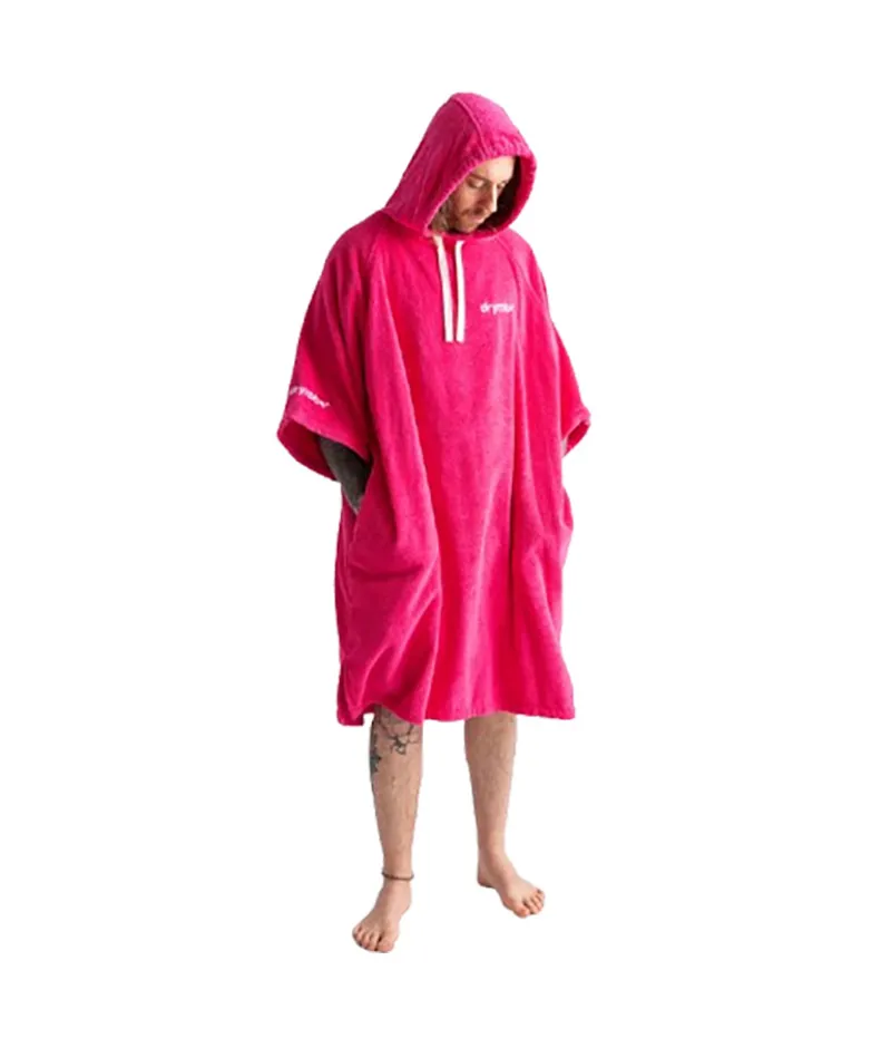 Dryrobe Organic Poncho Towel Robe 2026 Hot Pink-2