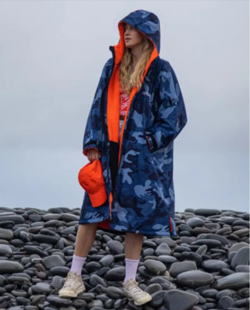 Dryrobe V3 Extra Large/ Large-Small Dryrobe Blue Camo/Orange-2