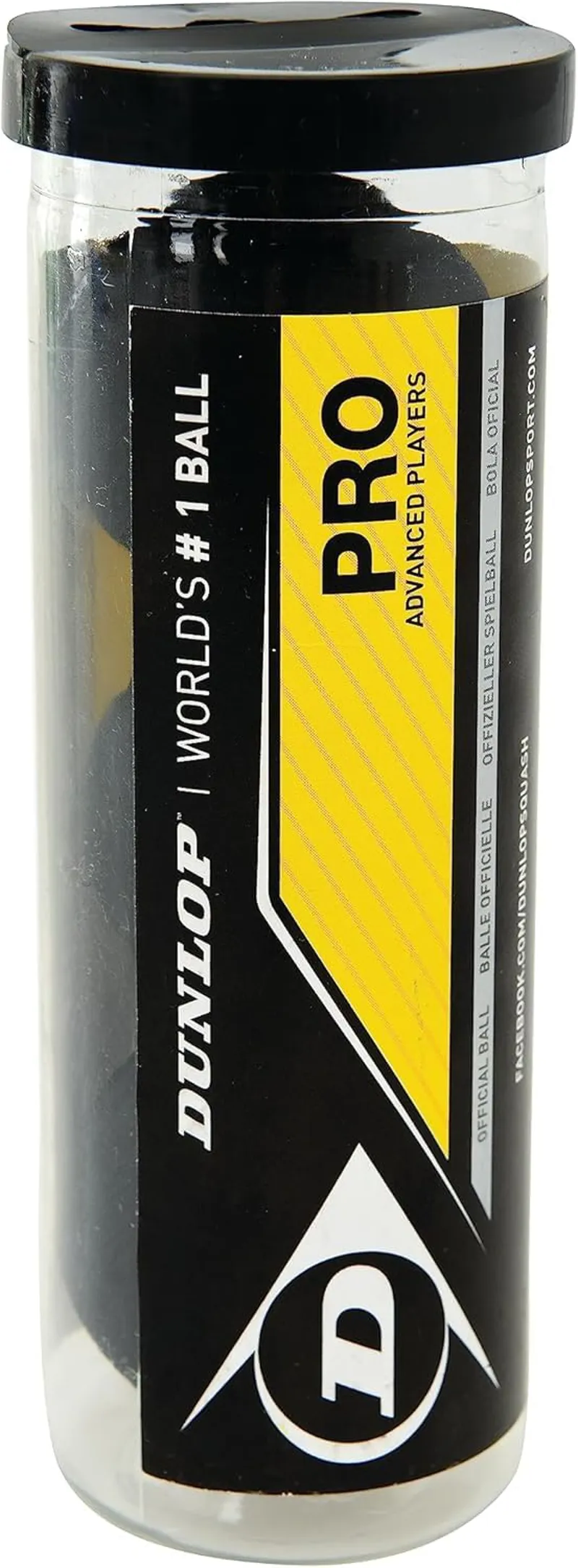Dunlop Pro Squash Balls 3 Ball Tube