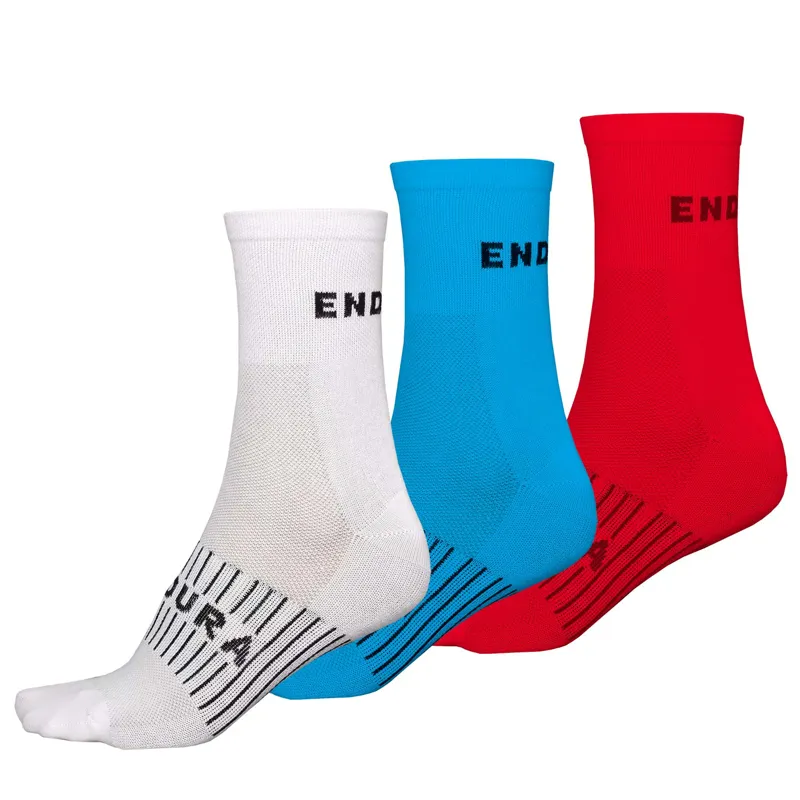 Endura Coolmax Race Sock Triple Pack White
