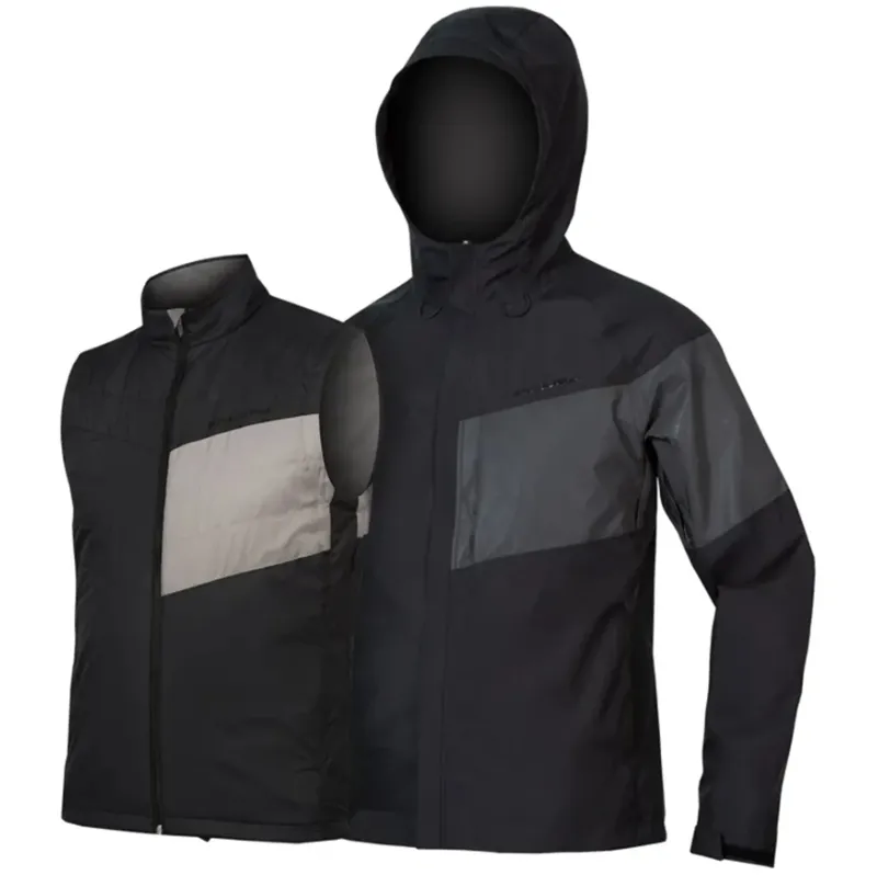 Endura Urban Luminite 3 In 1 Waterproof Jacket II Black