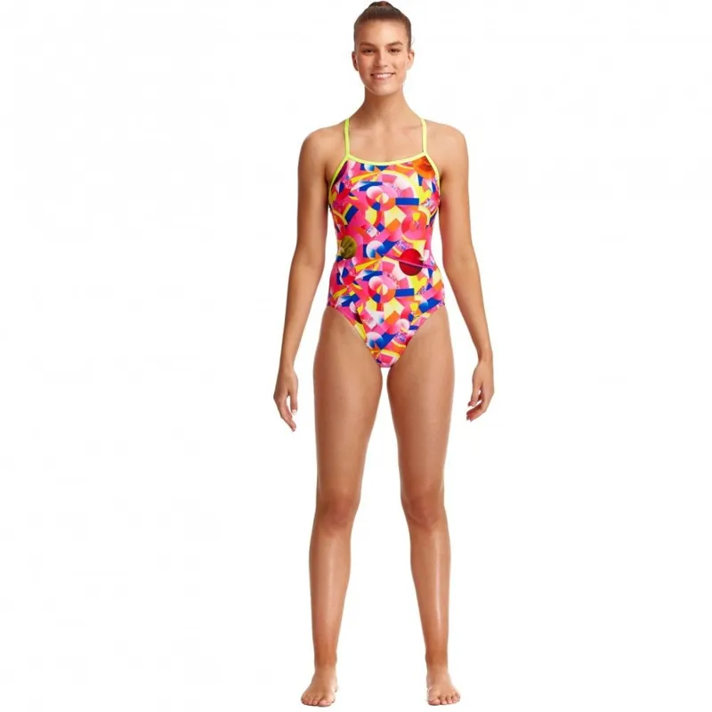 Funkita Girls Single Strap One Piece Swimsuit - Pink Pluto-1