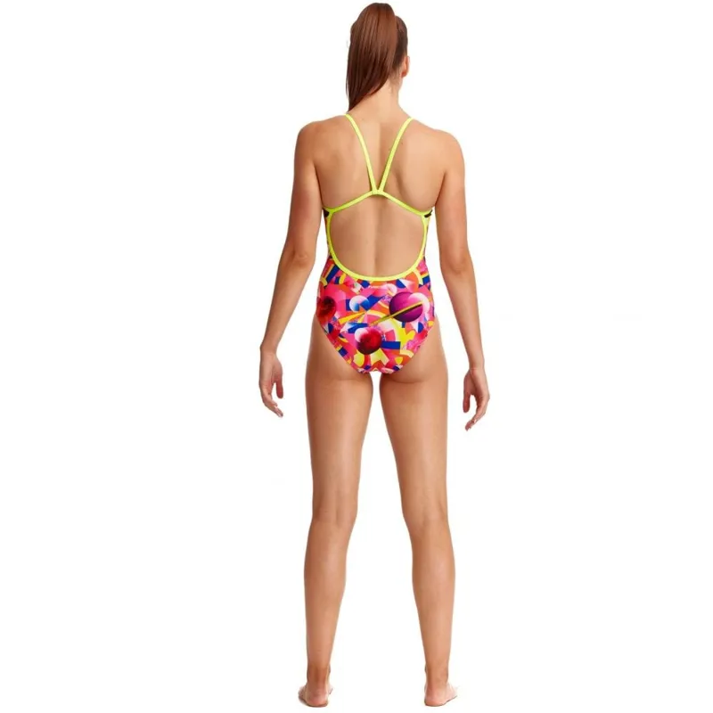 Funkita Girls Single Strap One Piece Swimsuit - Pink Pluto-2