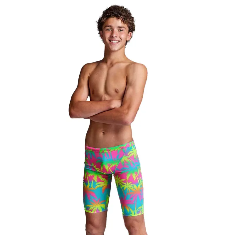 Funky Trunks Boy's Training Swim Jammers Hawaiian Heaven-2