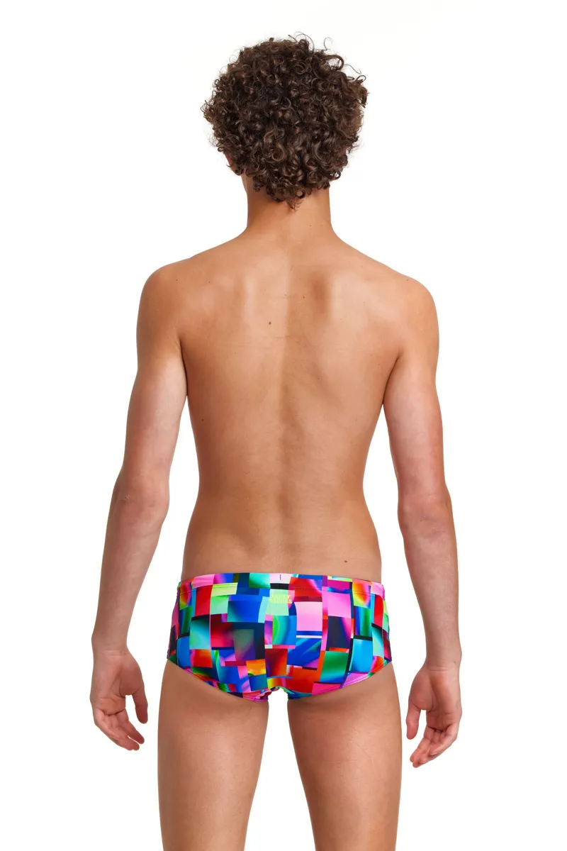 Funky Trunks Boy's Sidewinder Swim Trunks Patch Panels-2