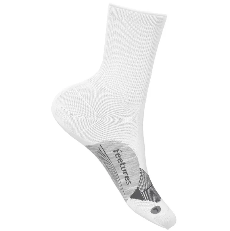 Feetures Elite Light Cushion Mini Crew Socks White-2
