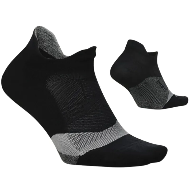 Feetures Elite Light Cushion No Show Tab Black-1