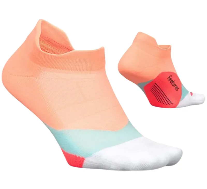 Feetures Elite Light Cushion No Show Tab Socks Vibrant Reef-1