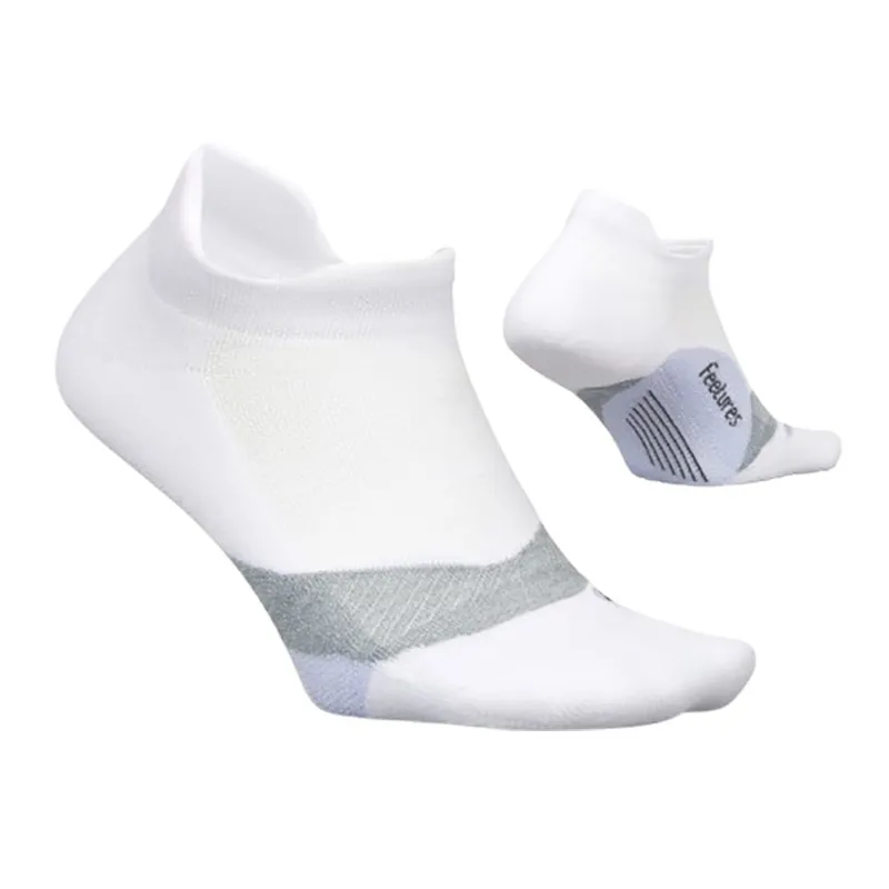 Feetures Elite Light Cushion No Show Tab White Lilatech-1