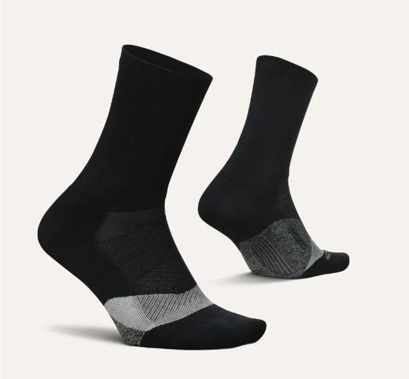 Feetures Elite Light Mini Cushion Crew Socks Black-1