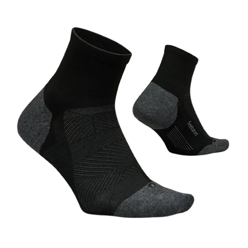Feetures Elite Max Cushion Quarter Socks Black-1