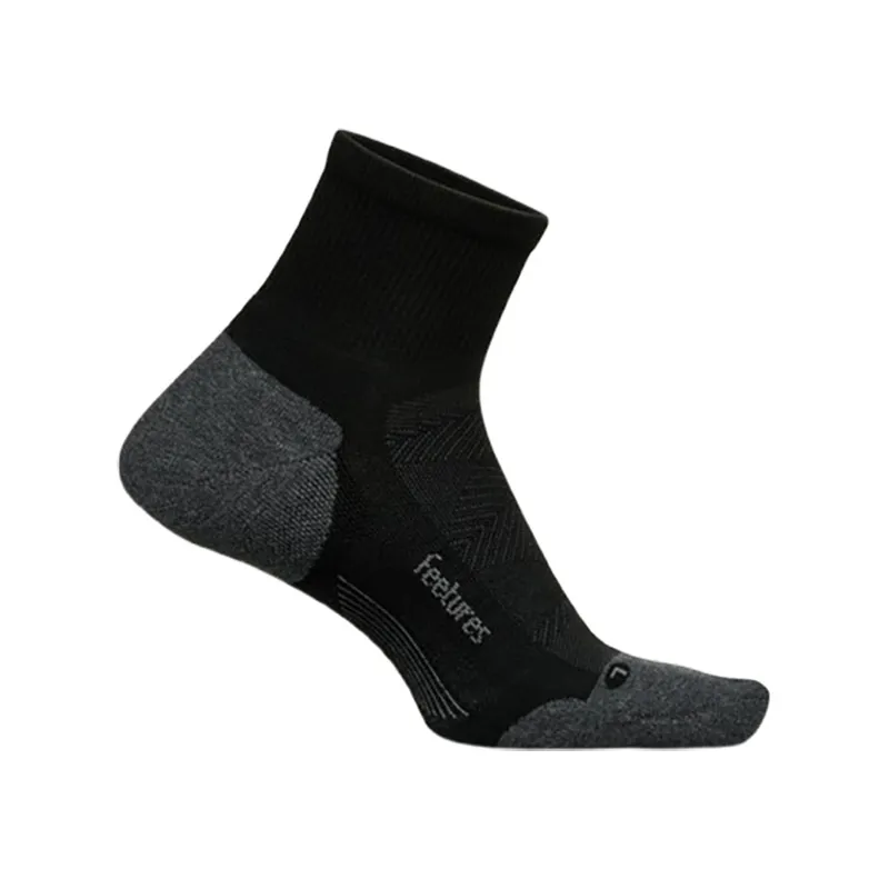Feetures Elite Max Cushion Quarter Socks Black