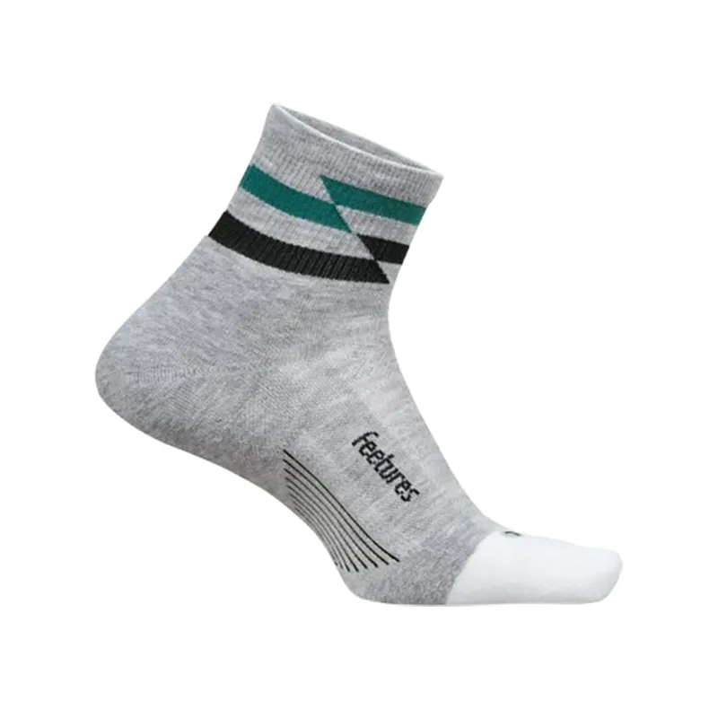 Feetures Elite Max Cushion Quarter Socks Grey Track