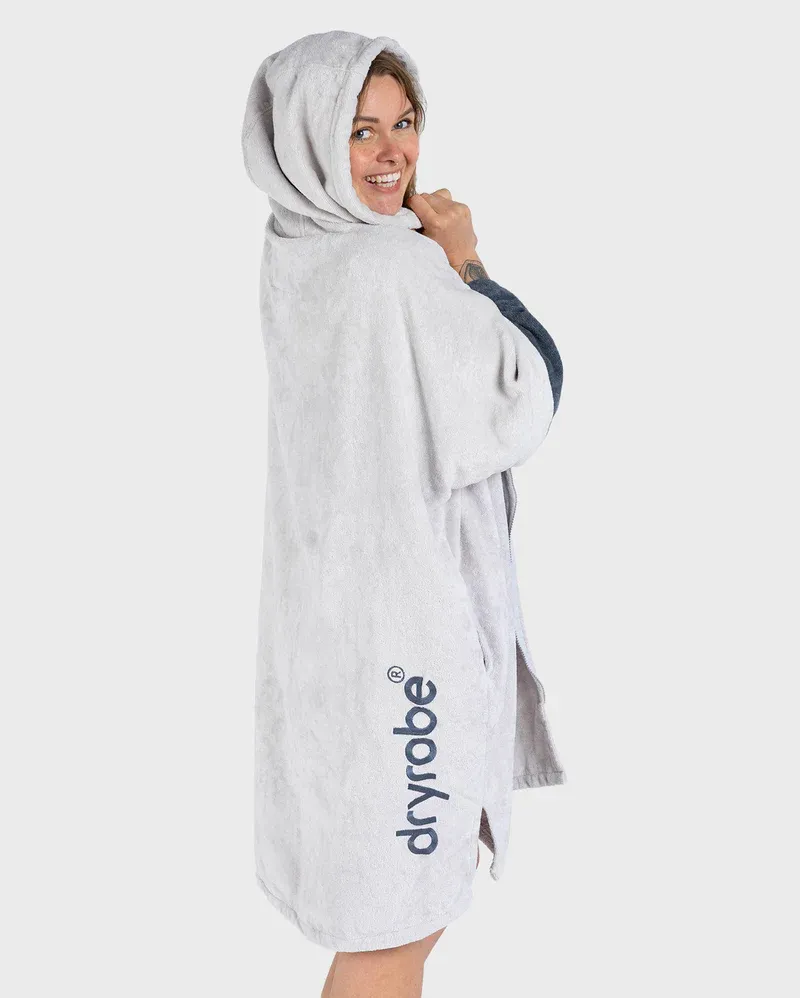 Dryrobe Full-Zip Organic Towel Changing Robe Nimbus Cloud-3