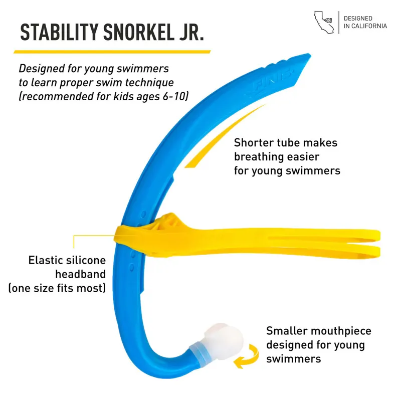Finis Stability Snorkel Junior Ocean Blue-2